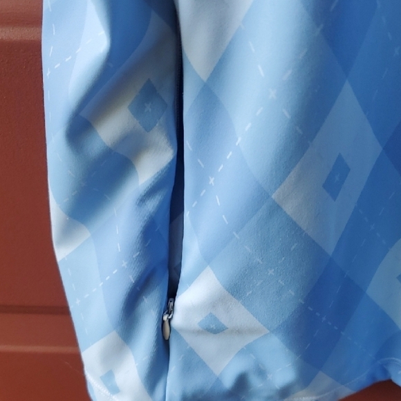 Anivivo Argyle Light Blue Sleeveless Jersey Tennis Top - Picture 6 of 9